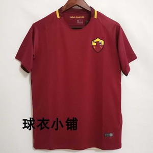17-18意甲罗马复古球衣10号托蒂退役25周年纪念版 经典主场足球服
