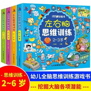 左右脑思维开发训练700题1000题幼儿儿童思维逻辑训练认知书启蒙益智早教书幼儿园小中大班 2-3-4-5-6岁宝宝左右脑智力大开发书籍