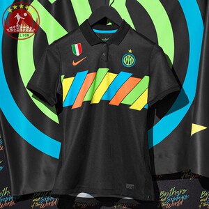 正版国际米兰21-22国米第二客球衣巴雷拉球迷版足球服 db5899-011