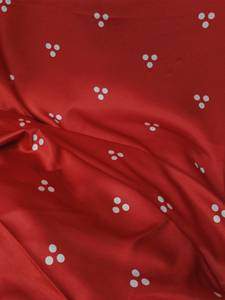 壁画像36 定制汉服印花缎面布面料齐胸破裙对襟衫赋语嫣花魁 红色