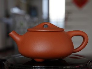 全手 黄龙山原矿朱泥 石瓢 紫砂壶 周国洪 国家级助理工艺美术师