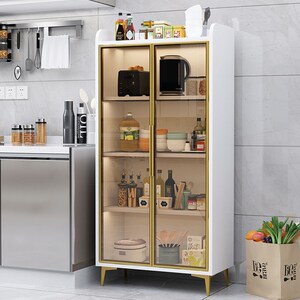 厨房小电器收纳柜放碗筷的橱柜柜子储物柜大容量放米面小家电落地