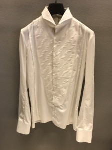 Marc Le Bihan 白色女款胸口蕾丝刺绣衬衫