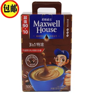 麦斯威尔咖啡特浓速溶三合一咖啡粉100*13克条装60条即溶咖啡饮品