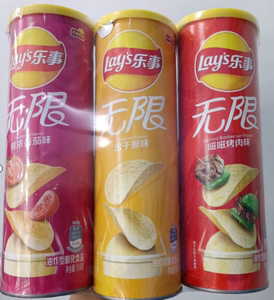 乐事无限三连罐薯片(原味/烤肉/番茄)104g×3罐  满25元发货