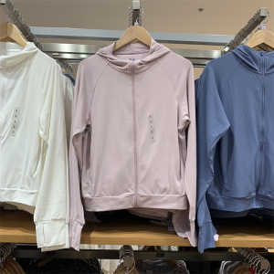 优衣库女装防晒衣冰感airism防紫外线拉链连帽开衫户外外套444531