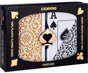 Copag Playing Card Set, Black and Gold Poker Size,