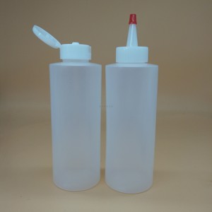 厂家现货350ML平肩软体尖嘴瓶LDPE塑料挤压瓶果酱瓶番茄酱瓶小瓶