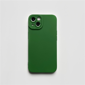 14暗绿色亲肤手感软壳直角边框13适用iphone12苹果11手机壳防摔xsmax
