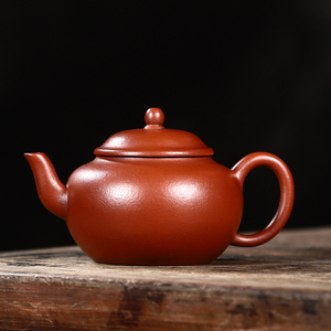 紫砂老壶明清台湾回流茶壶茶具全手工小品独孔世德堂老朱泥圆鼓壶