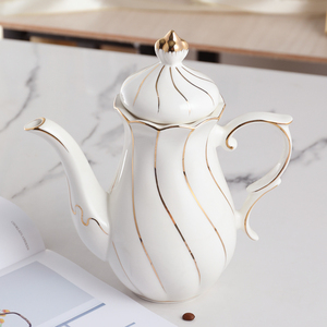 欧式咖啡壶大容量超大家用耐高温茶壶开水夏季陶瓷凉水壶糖壶奶壶