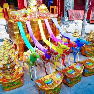 五彩招财马立体纸扎小马纸祈福拜佛马拉财金马聚财招财佛教批发
