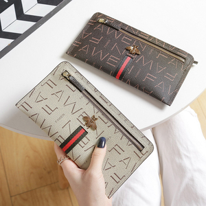 2021韩版新款时尚手拿钱包女长款超薄皮夹拉链卡包小手包手提钱夹