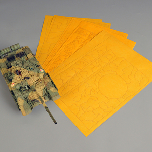 手办枪坦克战车模型上色喷漆1:35/72/48遮盖带三色数码迷彩遮盖纸
