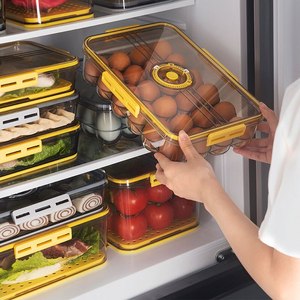 韩国进口冰箱用鸡蛋收纳盒保鲜盒防磕碰防变质串味带日期记录2号