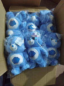 尾货蓝色carebears彩虹爱心小熊易怒天气熊毛绒玩具