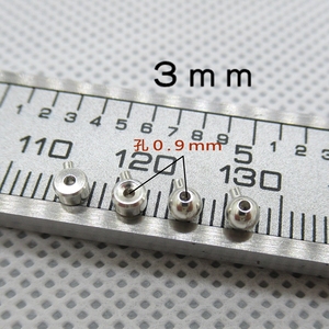 S925纯银收尾扣定位手链项链线头固定隔珠DIY手工编绳材料配件