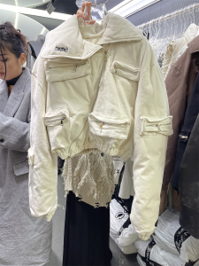 INSS欧货短款多口袋工装外套女秋冬设计感休闲夹克超酷ins潮上衣