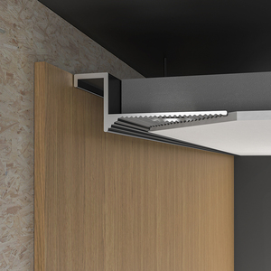 悬浮吊顶收口黑色收边条阳角金属条腻子修边压条封边条装饰条包边