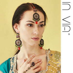 精美镶嵌眉心坠印度首饰女前额饰头饰复古宫廷波西米亚肚皮舞配饰