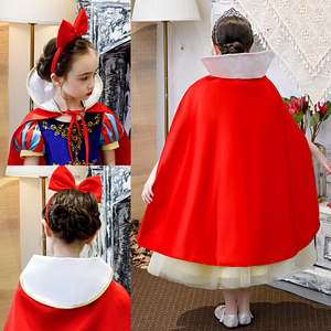 白雪公主披风舞台服sonw讲故事道具服装迪士尼发箍舞台服装大斗篷