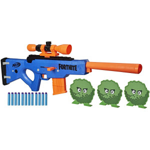 全新nerf堡垒之夜蓝狙标靶套装fortnite孩之宝basr-l潮玩具软弹枪