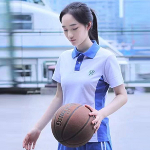 深圳校服 统一正品中学生女款 运动服套装春夏季短袖上衣