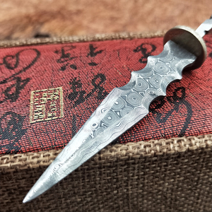 大马士革钢茶刀胚 普洱茶黑茶剑胚 小直胚 diy茶道配件撬茶工具