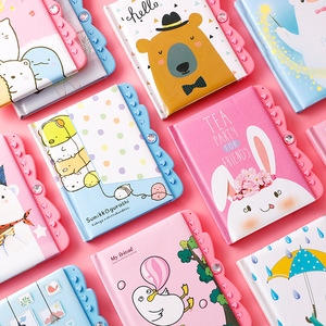 儿童密码本小学生奖品可爱简约便捷笔记本带锁日记本毕业礼物