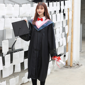 大学生学士服医学硕士服学位服理医文科高端拍照工科博士毕业服袍