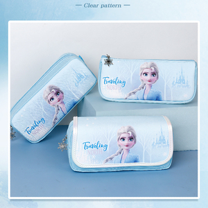迪士尼冰雪奇缘儿童文具盒大容量艾莎公主女孩小学生笔袋学习用品