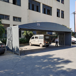 户外定制移动推拉蓬伸缩雨棚家用折叠车棚收缩停车防晒棚活动钢架
