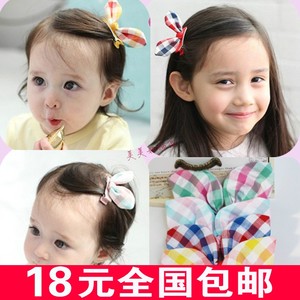 外贸原单女孩儿童韩版兔子耳朵立体发夹边夹 公主宝宝发饰头饰品