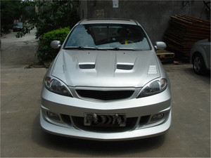 两厢凯越hrv改装大包围别克凯越hrv前后杠侧裙机盖尾翼大包围改装