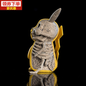 宠物小精灵 神奇宝贝恶搞笑骷髅皮卡丘手办模型汽车蛋糕摆件玩偶