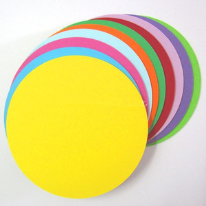 200g克8cm10/12/15圆形卡纸18cm20/25/35彩色创意绘画手工diy作品