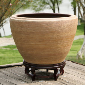 睡莲荷花盆缸水缸铁树盆景花盆种树大花盆特大号庭院陶瓷大号鱼缸