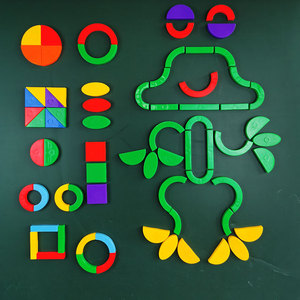 几何图形创意礼品拼图游戏磁力积木教具儿童玩具幼儿磁性贴冰箱贴