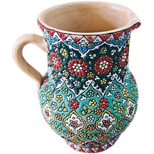 花壶瓶伊朗手工艺品手工绘画上釉花纹随机花瓶土陶瓶厂家直销y35