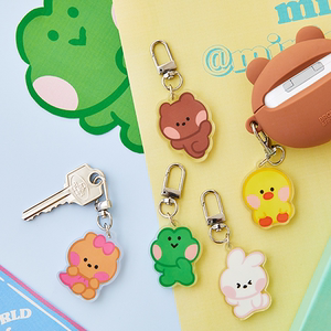 minini布朗可妮青蛙line亚克力钥匙扣圈包包挂件耳机壳钥匙链配饰