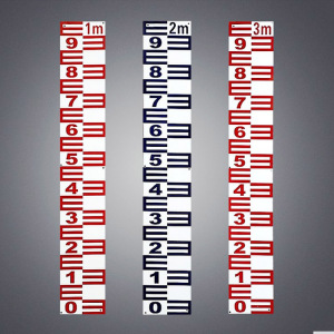 不锈钢烤漆河道观测水位标尺水库大坝搪瓷水位尺铝合金贴膜水尺