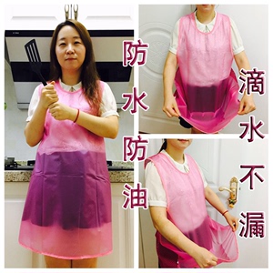 韩国进口胡可同款围裙薄款时尚餐厅餐饮厨房家用防水防油成人女