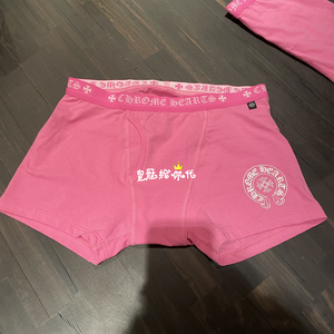 现货 日本代购 chrome hearts 克罗心 马蹄十字粉色平角内裤男款