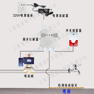 漏水报警漏水自动断水阀 漏水自动关水阀 防漏水保护自动关闭阀门