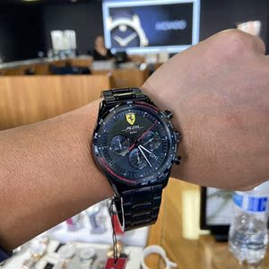 北美老舍美国直邮法拉利计时码表44毫米钢带男表