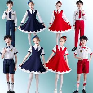 儿童诗歌朗诵合唱演出服中小学生红歌演唱大合唱团服装青少年班服