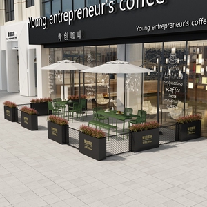 铁艺栅栏围栏户外绿植花箱园艺商业街咖啡厅绿化装饰隔断护栏花坛