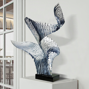 现代简约透明树脂雕塑摆件酒店客厅雕塑抽象创意落地装饰艺术品