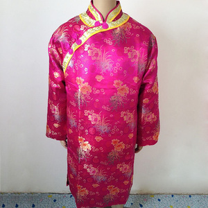 女寿衣旗袍 单长袍大袍 冲喜服寿服 殡葬丧葬用中长款外套