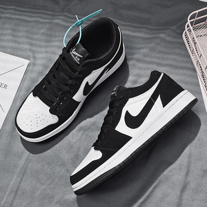 aj男鞋空军一号低帮黑白熊猫运动鞋学生休闲板鞋男时尚百搭潮鞋女